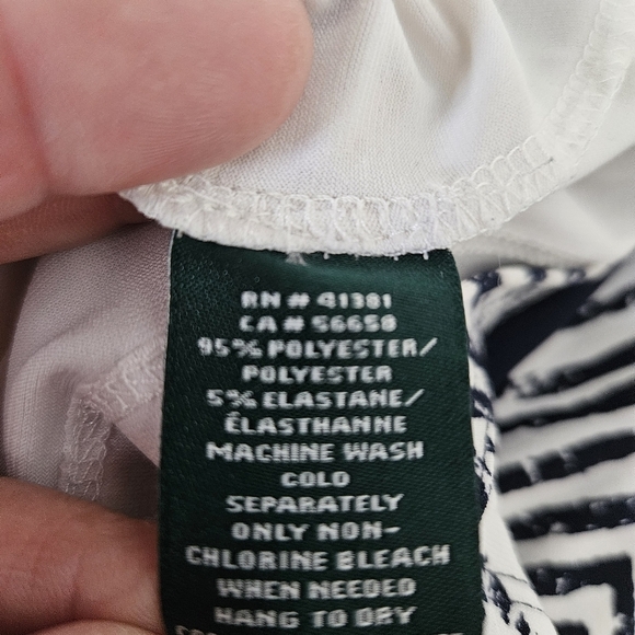 Lauren Ralph Lauren Chevron-Print Sheath Dress Sz 10 - Picture 9 of 10